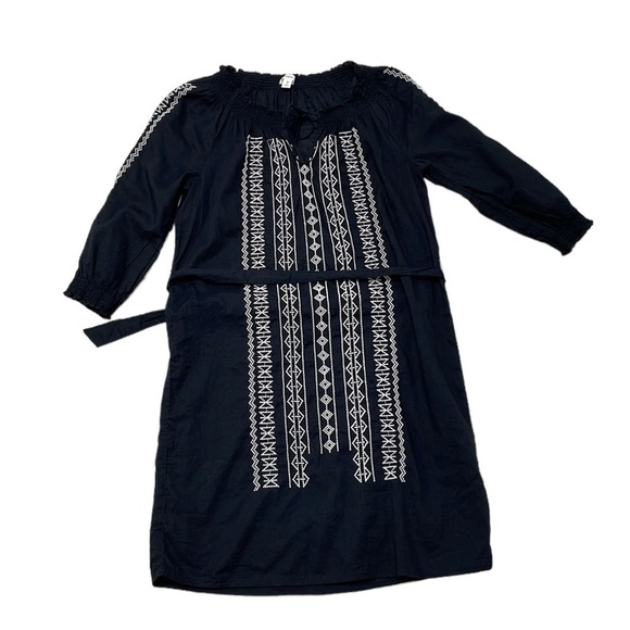 Caslon Dress Womens X Small Black Cream Embroidered NWT Sheath Bohemian - Picture 4 of 17